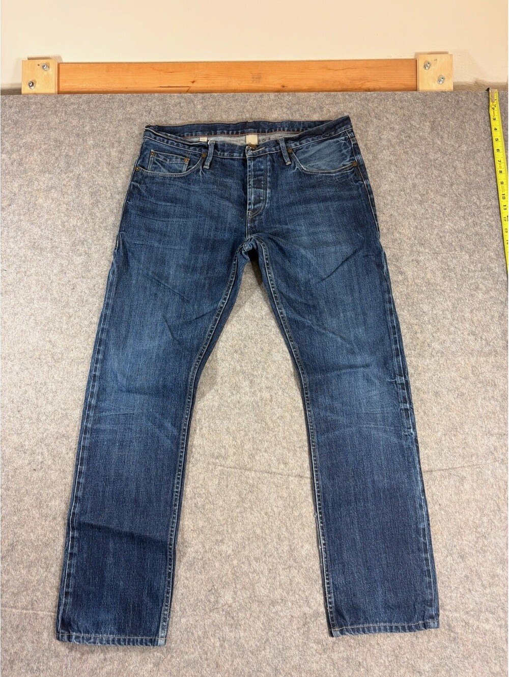 Burberry Brit Jeans Mens 34x30 Dark Wash Straight Fit Designer Denim